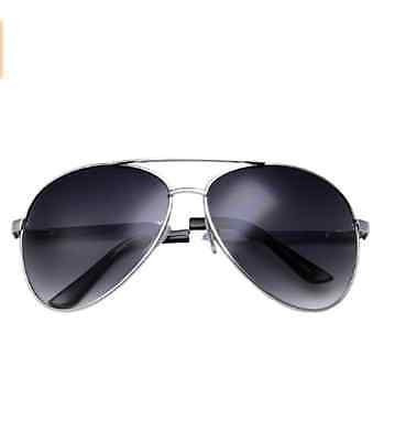 Lente Estilo Aviator Color Cromo/negro Unisex