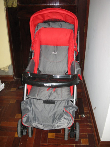 Coche Cuna Para Bebe Uso Minimo Marca Infanti Color Rojo