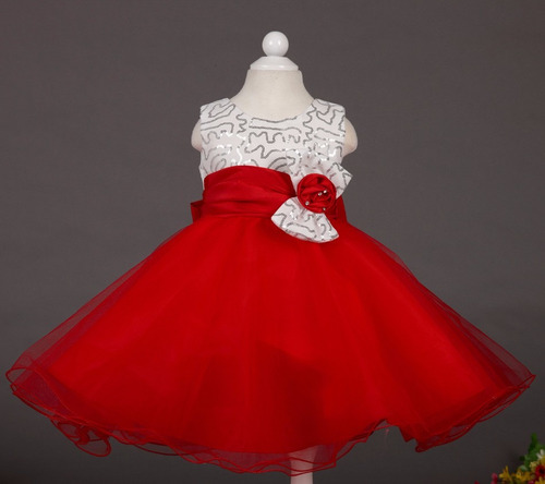 Vestido Infantil Paete Festa, Aniversário Casamento Vermelho