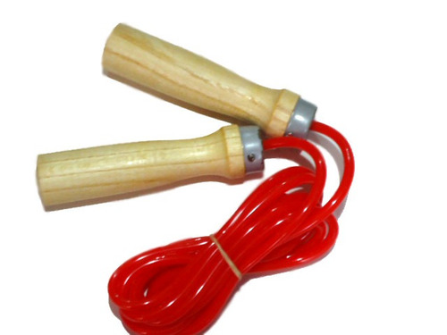 Cuerda Para Saltar Deportiva Mango De Madera