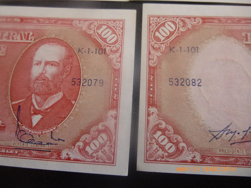 7 Billetes De 100 Pesos Correlativos Remar Molina Ib (c-5-7