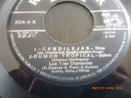 nvinilo Single De Los Tres Diamantes --candilejas( S110