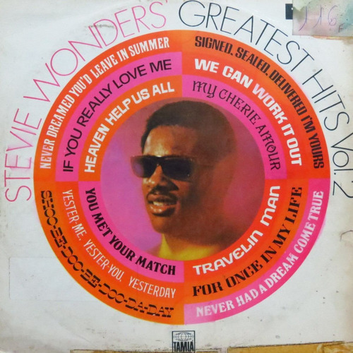 Lp -  Stevie Wonders - Greatest Hits Stevie Won   Vinil Raro