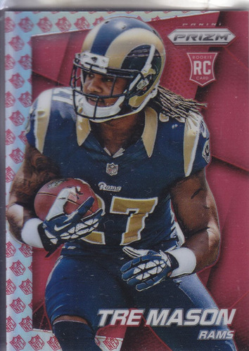 2014 Panini Prizm Red Nfl Logos Tre Mason Rb Rams /75