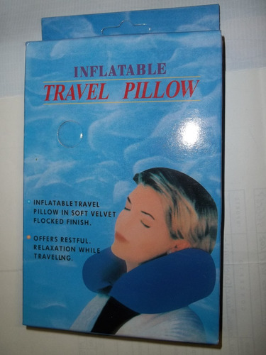 Almohada Viaje Inflable Portatil Ideal Bus Avion Auto Sillon