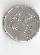 Moneda 1 Austral 1989