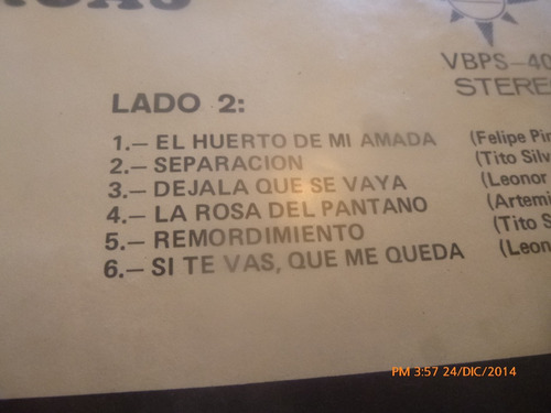 Vinilo Lp De Los Vargas Grandes Exitos (u978