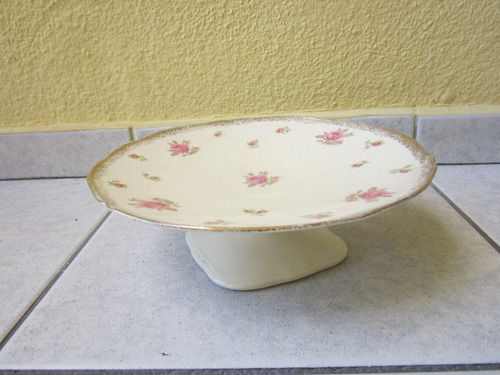  Antigua Frutera Porcelana Inglesa  Diseño Flores  1940