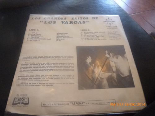 Vinilo Lp De Los Vargas Grandes Exitos (u978