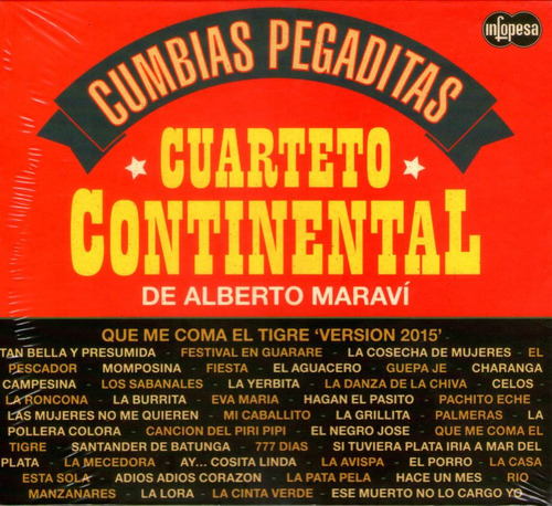 Cuarteto Continental Cumbias Pegaditas 1 Nuevo Y Sellado Cdm