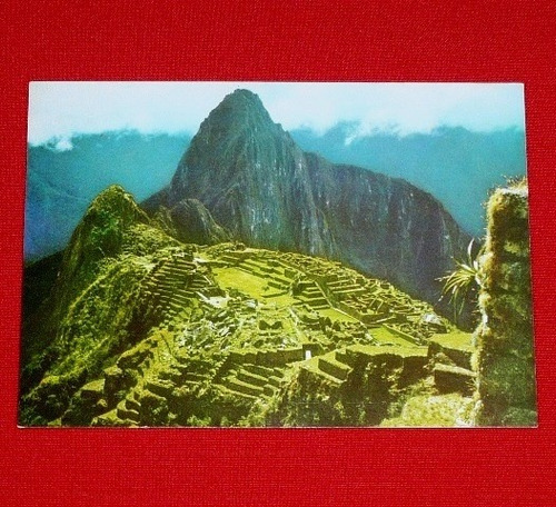 Antigua Postal Machu Picchu Cusco Swiss Foto 1977 Faucett