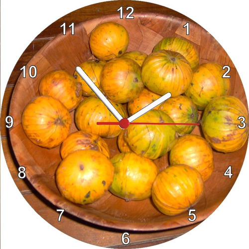 Relógio De Parede Redondo Fruta Cambuca
