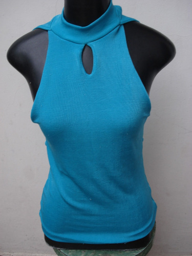 Blusa C/ Bonito Decote Atras C/ Elastano Tam M