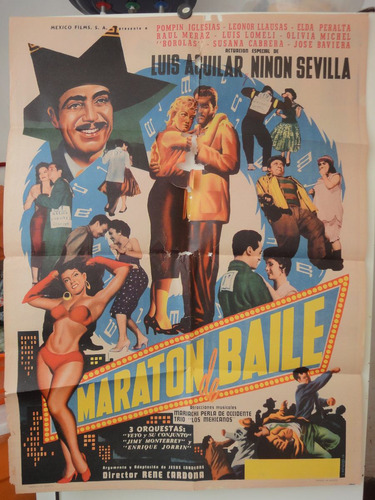 Poster Original Maraton De Baile Luis Aguilar Ninon Sevilla