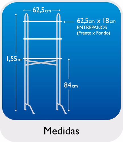Imagen 4 de 6 de Organizador De Baño Ahorra Espacio Rack Estante Konekte