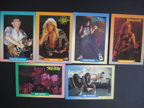 Tarjetas Musicos Megadeth Exodus Skid Row Tarjetas 1991
