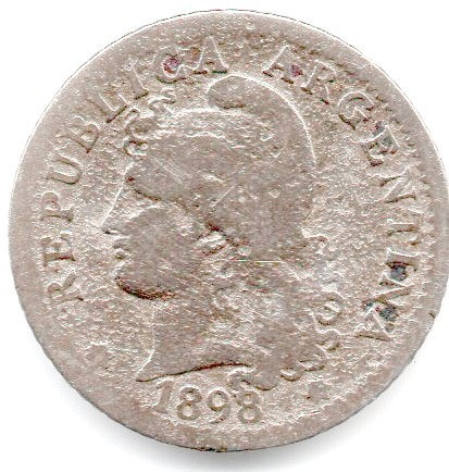 Moneda Argentina 5 Ctvs.1898..muy Escasa.