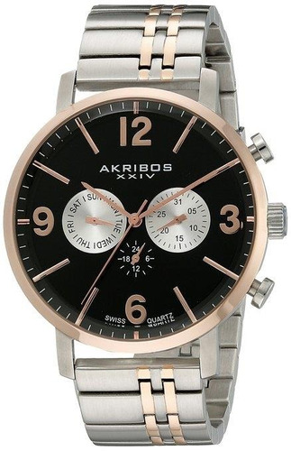 Reloj Akribos Xxiv Para Hombre Ak782ttr Pulso En Acero