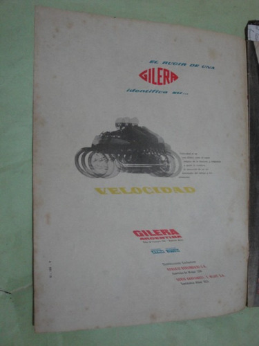 Publicidad Moto Gilera Año 1960