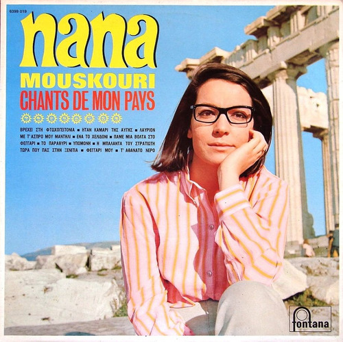 Nana Mouskouri - Chants De Mon Pays - Lp De Francia Año 1967
