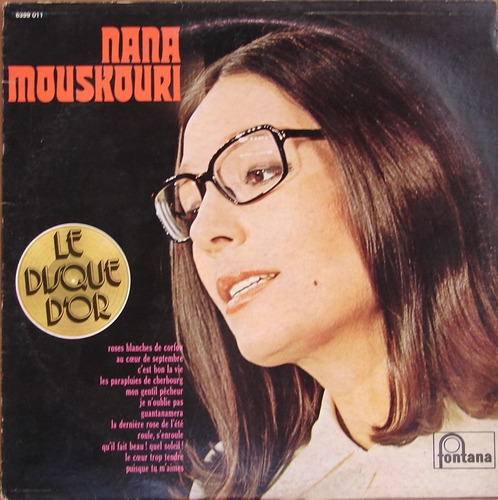 Nana Mouskouri - Le Disque D´or  - Lp Made Francia Año 1968