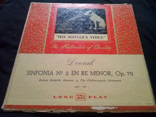 Vinilo Lp Dvorak  Sinfonía 2 En Re Menor