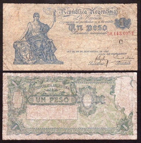 Eb+ Argentina 1 Peso Caja De Conversión (1908-1935)