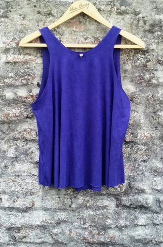 Musculosa Top Gamuzada Allô Martinez Talle 44 Violeta Oscuro