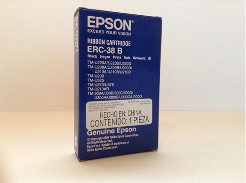 Paquete Con 10 Cintas Epson Erc-38b Para Miniprinter
