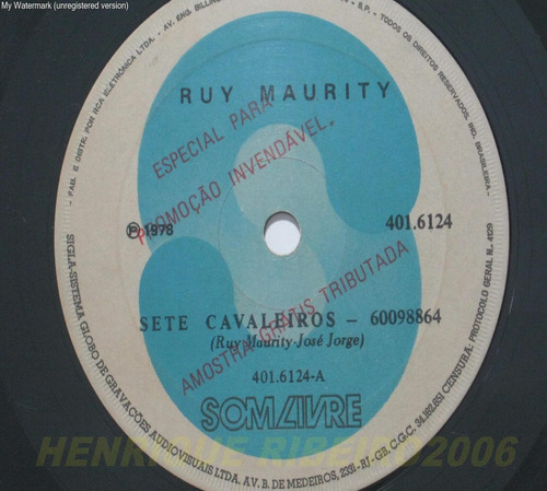 Ruy Maurity Compacto Sete Cavaleiros + Cuando Fubá