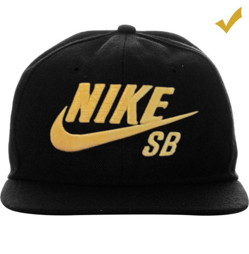 Boné Aba Reta Nike Sb Icon Preto E Dourado Basquete Baseball