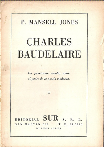 Charles Baudelaire - Mansell Jones - Sur