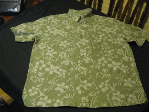 Camisa Guayabera Hawaiana De Lino-algodon Old Navy Talla M