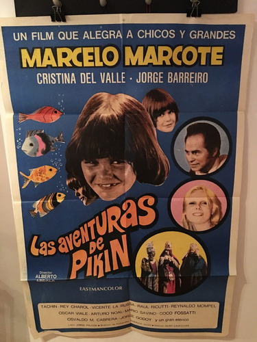 Afiche Original De Cine - Las Aventuras De Pikin - Marcelo M