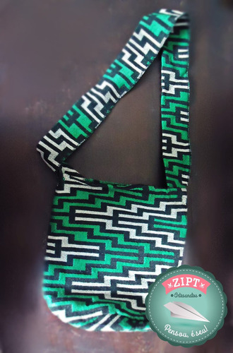 Bolsa Transversal Verde Andina - Hippie Chic | Lã Peruana