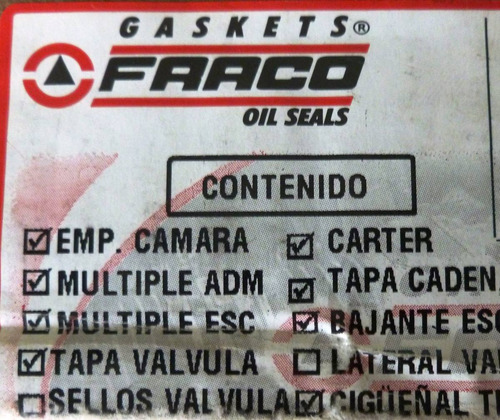 Juego De Empacaduras Gm 350 Tapa Rayada Tbi (55)