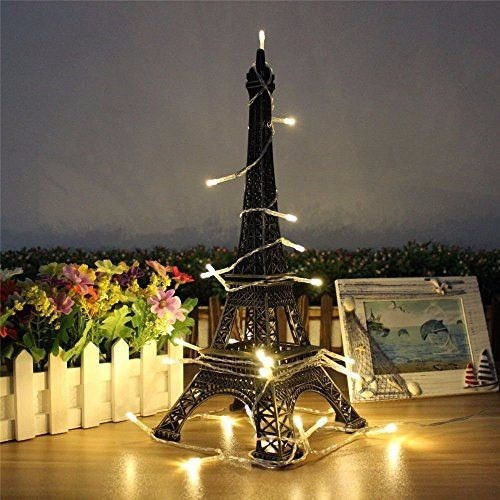 Guirnalda 50 Led Luz Calida A Pilas Apta Exterior