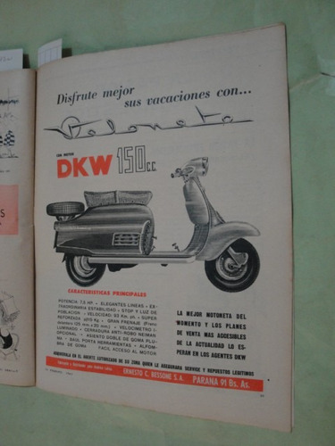 Publicidad Moto Dkw 150 Motoneta Año 1963