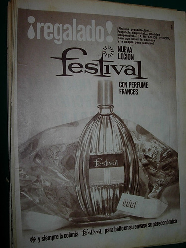 Publicidad Clipping Locion Festival Odol Con Perfume Frances