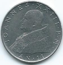 Moneda  Del  Vaticano  100  Liras  1960  Juan  Xxlll  Xf