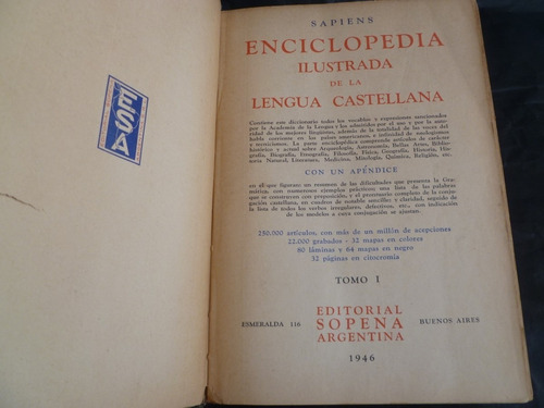 Sapiens Enciclopedia Ilustrada De La Lengua Española -sopena