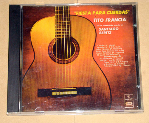 Tito Francia - Fiesta Para Cuerdas - Cd Bajado De Lp / Kktus