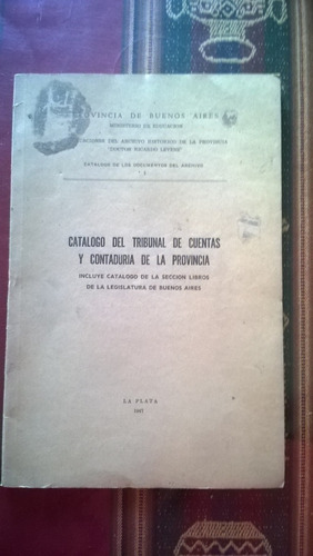 Catalogo Del Tribunal De Cuentas Y Contaduría 1967