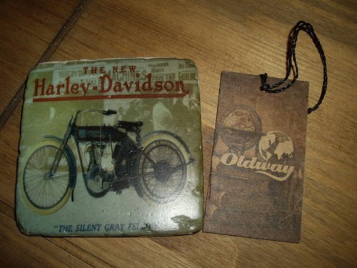 Porta Copos Em Resina Harley Davidson Oldway 9,5x9,5cm 01un