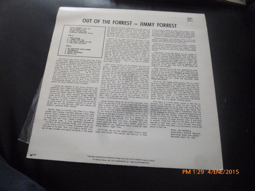 Vinilo Lp De Jimmy Forrest -out Of The Forrest (u896