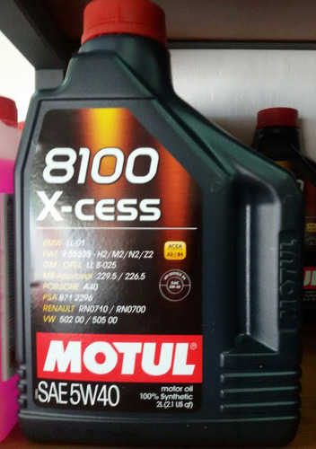 Aceite Lubricante Motul 8100 5w40 X 2 Litros 100 % Sintetico