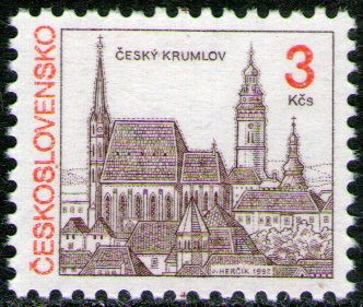 Checoslovaquia Sello Mint Castillo Cesky Krumlov Año 1992