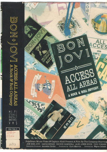 Imagem 1 de 2 de Vhs Dvd Bon Jovi Acess All Areas - Converto - Leia