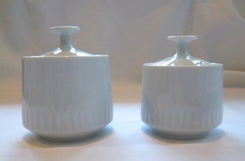 Azucarera Blanca Grande De Porcelana Tsuji Sin Sello