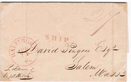 Rara Carta De Porto Alegre Para Salem - Eua - 1835 - Eci028